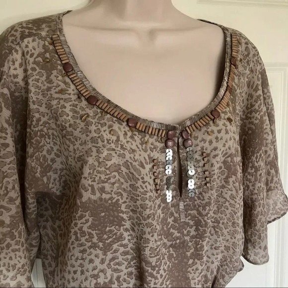 Christine Phillipe vintage animal print blouse S - Picture 6 of 13
